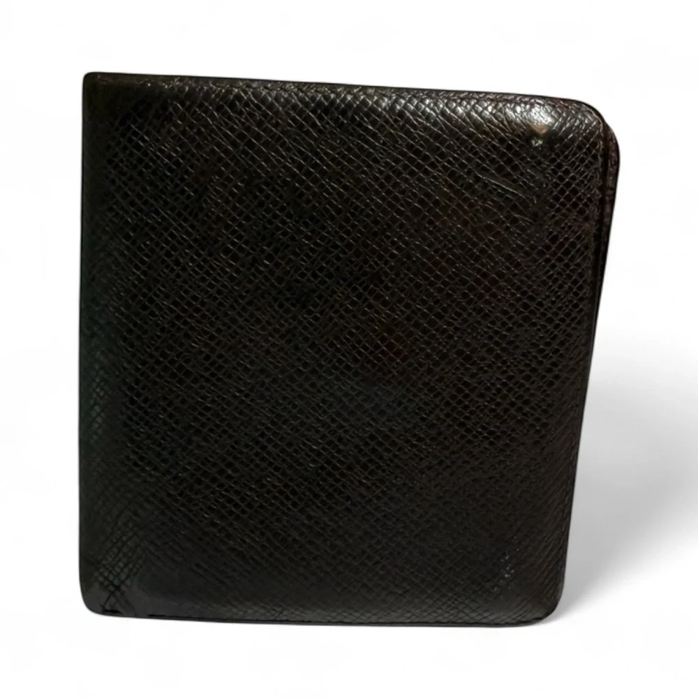 Louis Vuitton Bifold Wallet Brown Taiga Leather (Made in France) with Callouts